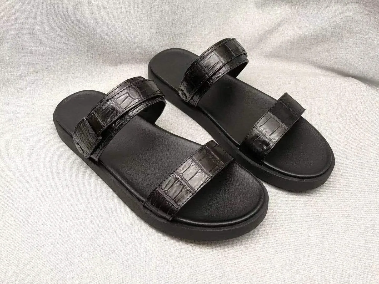 Crocodile Shoes Crocodile Belly Leather Sandals Airy Step Stream Glow