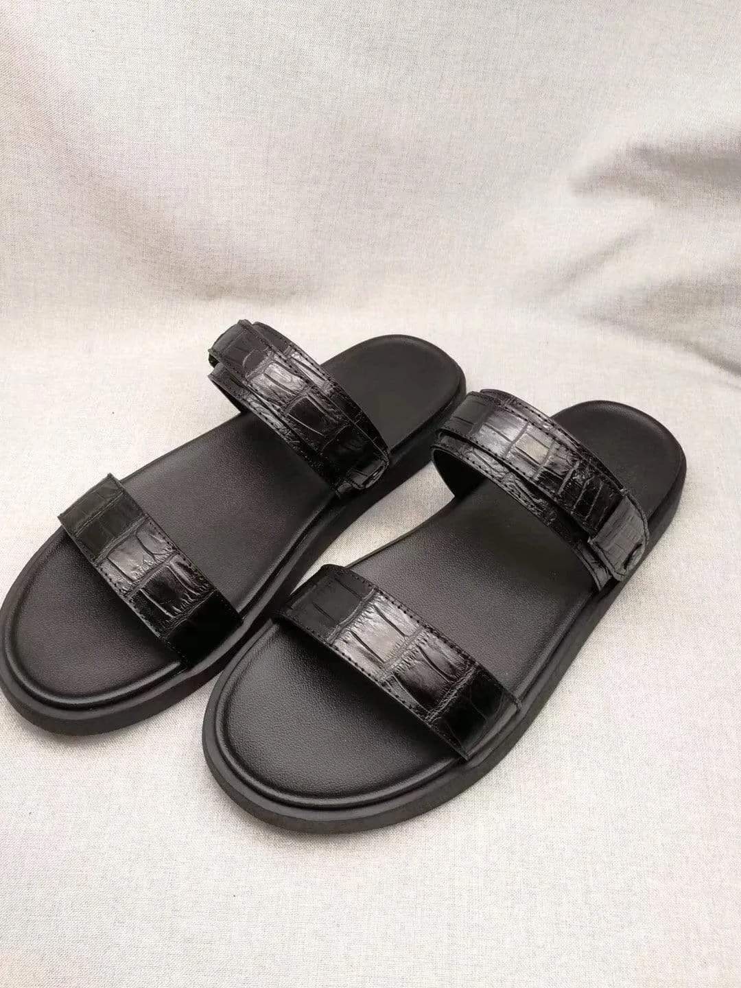 City Cool Crocodile Shoes Crocodile Belly Leather Sandals