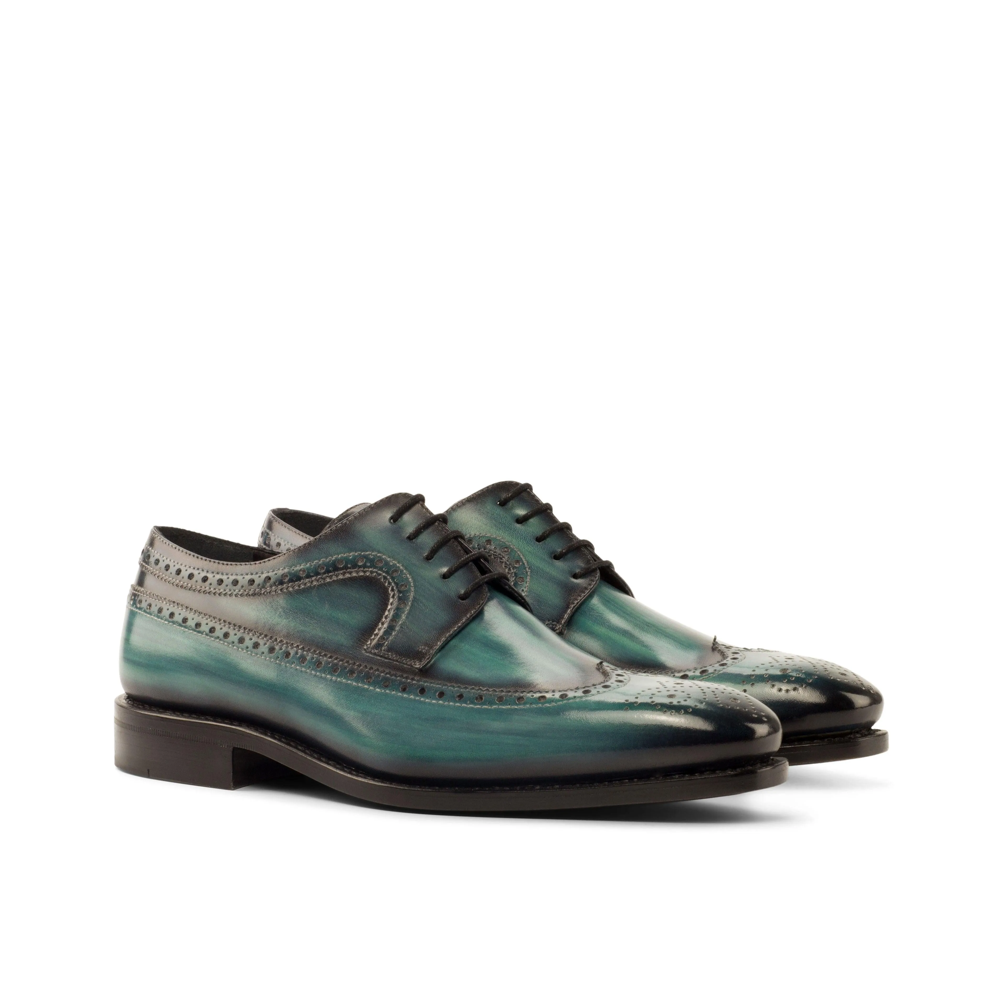 Versatile Uniform Dressy look Turquoise Patina Longwing Blucher Shoes