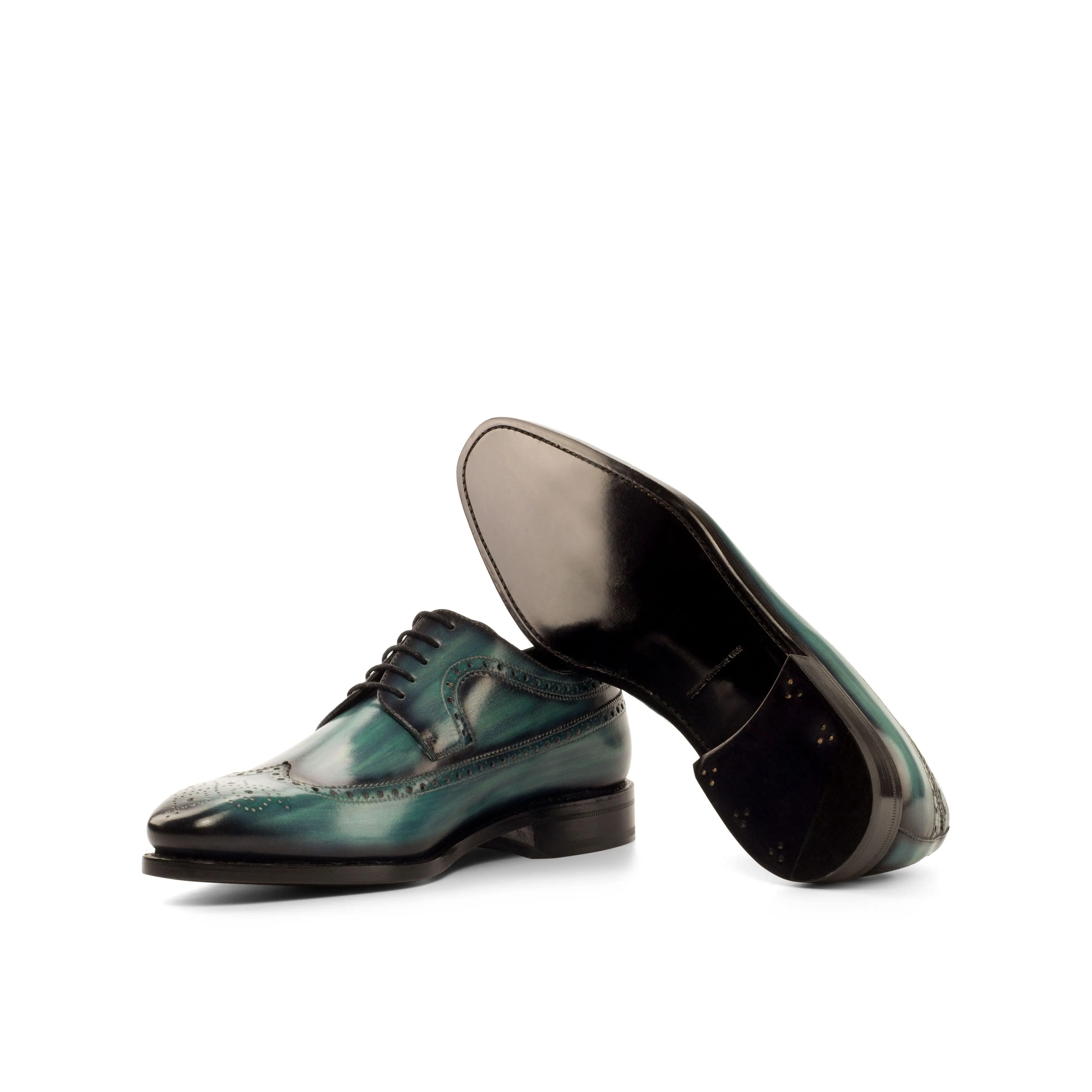 Turquoise Patina Longwing Blucher Shoes Flex Walk