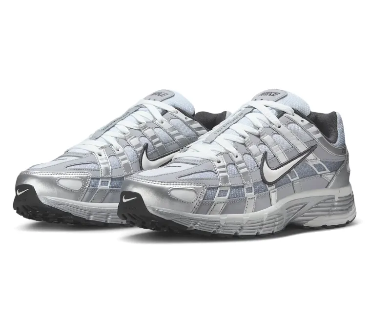 Memory Foam Men??s Nike P-6000 (Metallic Silver/Summit White)