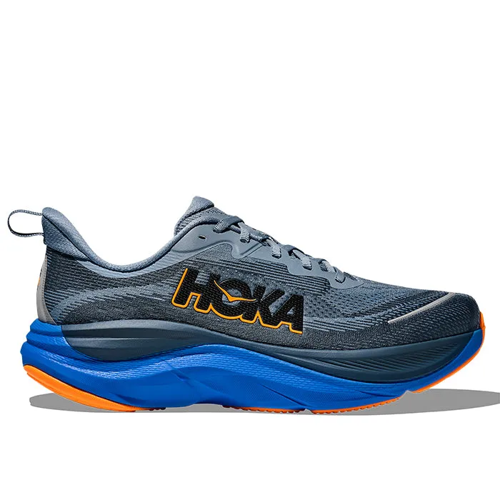 Mens Hoka Skyflow in Downpour/Thunder Cloud Soft Shell Street Grip