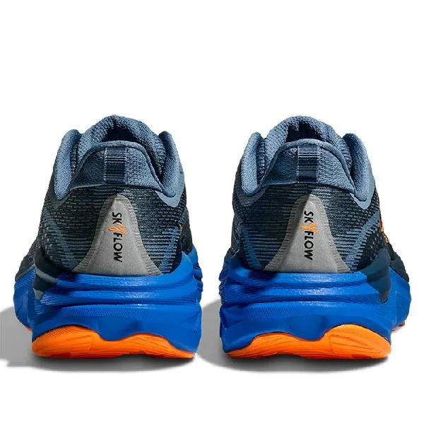 perforated panels Smooth Toe Mens Hoka Skyflow in Downpour/Thunder Cloud