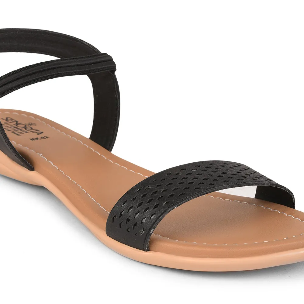 Senorita Casual (Black) Sandals For Women By Liberty Travel Comfort Shoes Relaxed Open Toe Shoes