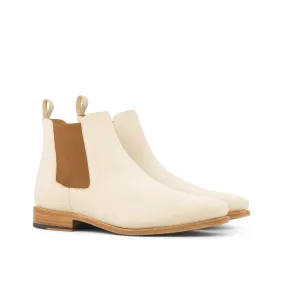 Gala Shade Ivory Cream Suede Chelsea Boots