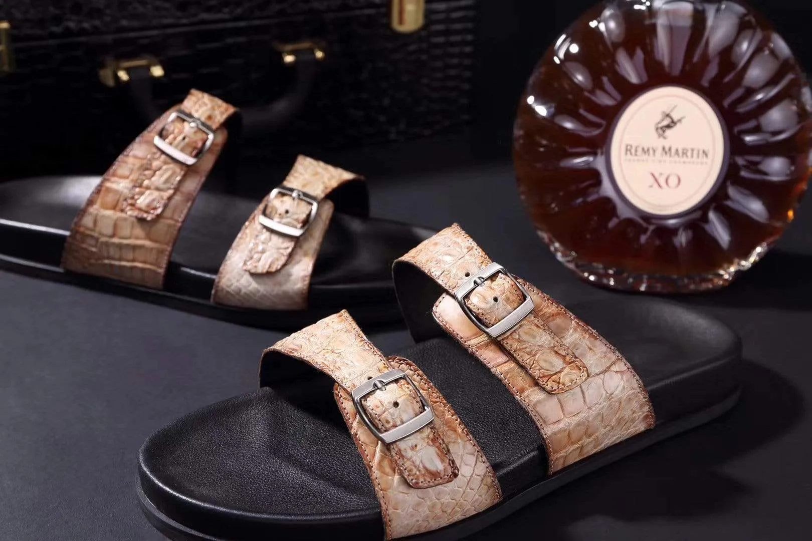 Crocodile Shoes Crocodile Leather Sandals Vintage Cream Beer Fest