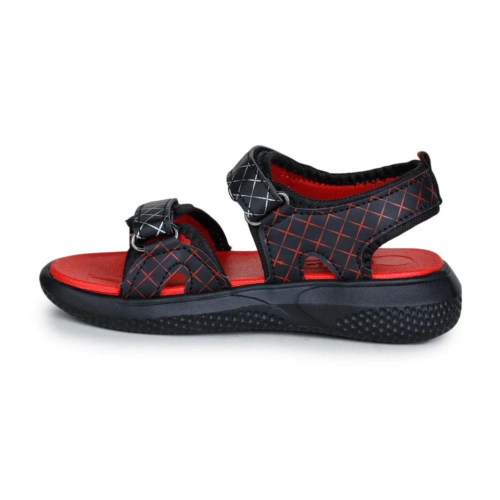 Sandal Straps Casual Style Lucy & Luke (Black) Casual Sandal For Kids HIPPO-4 By Liberty