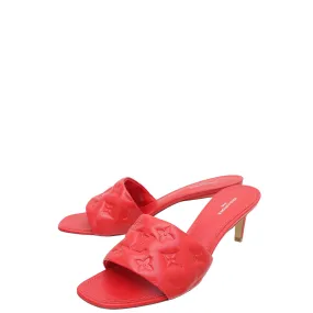 Louis Vuitton Red Revival Heeled Mules 40 Global Fit