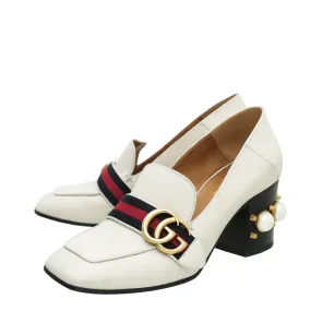 Cushion Touch Gucci Tricoloe Double G Mid Heel Loafers 36