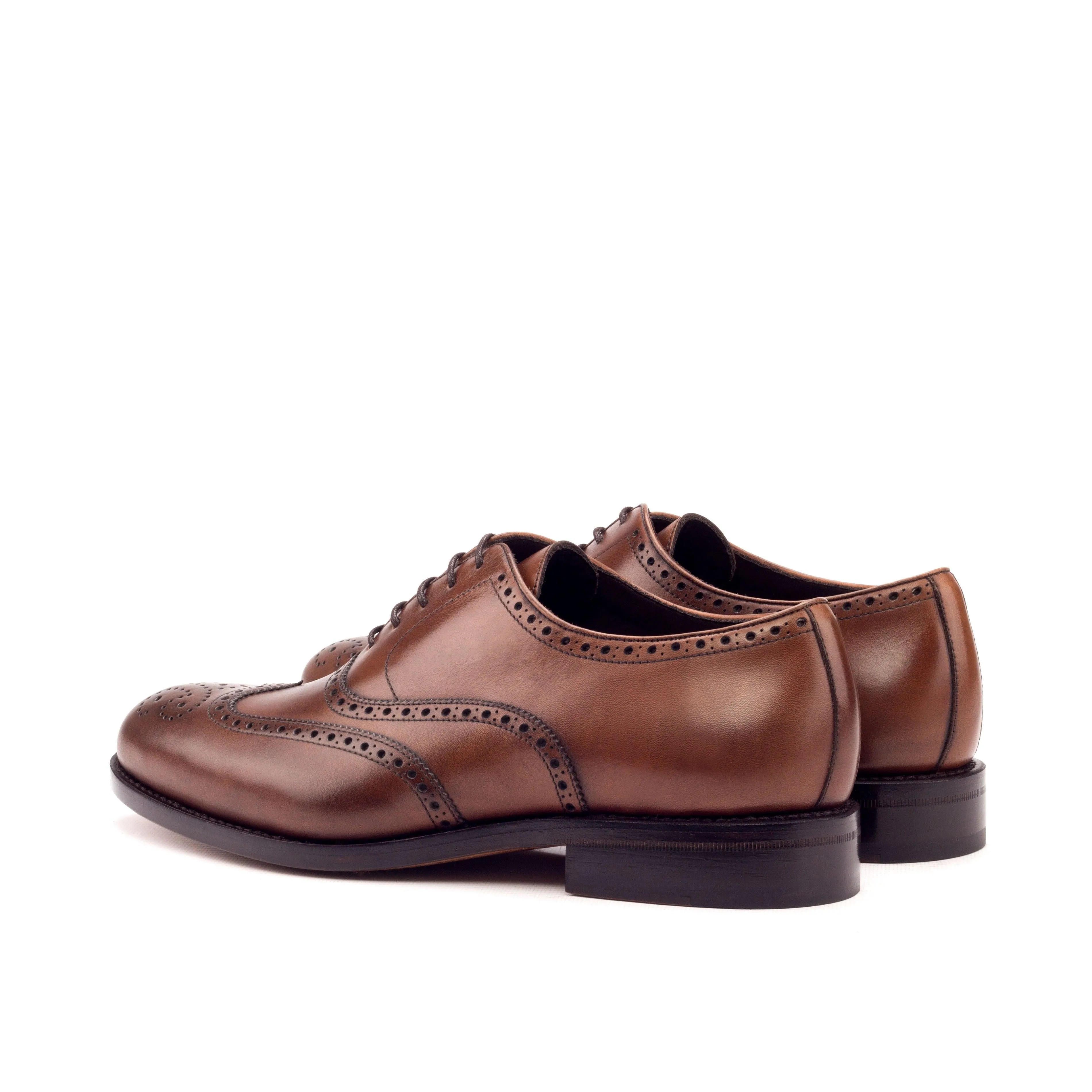 Italian Cut Professional Outfit Brown Leather Brogue Shoes