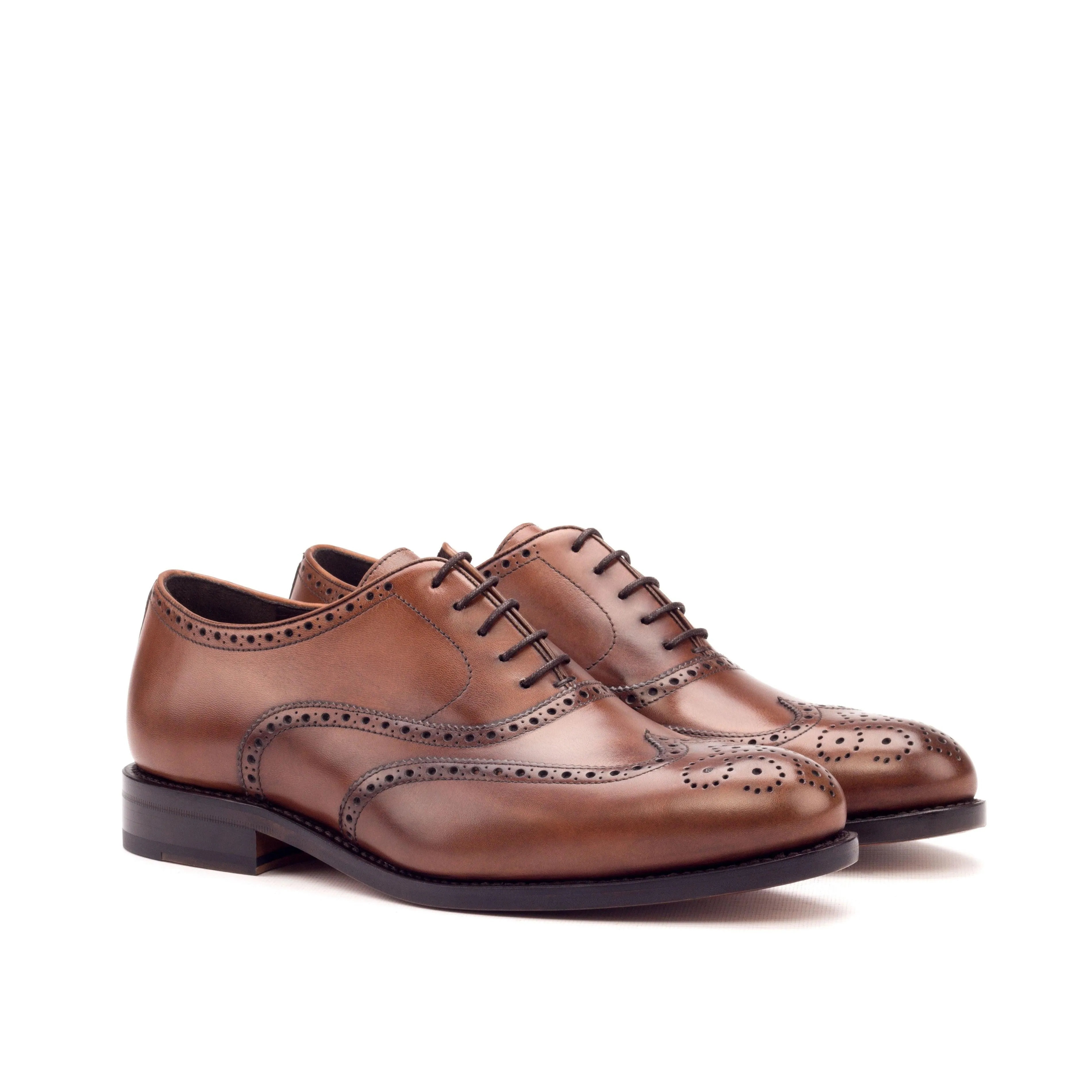 Opulent Fit Brown Leather Brogue Shoes
