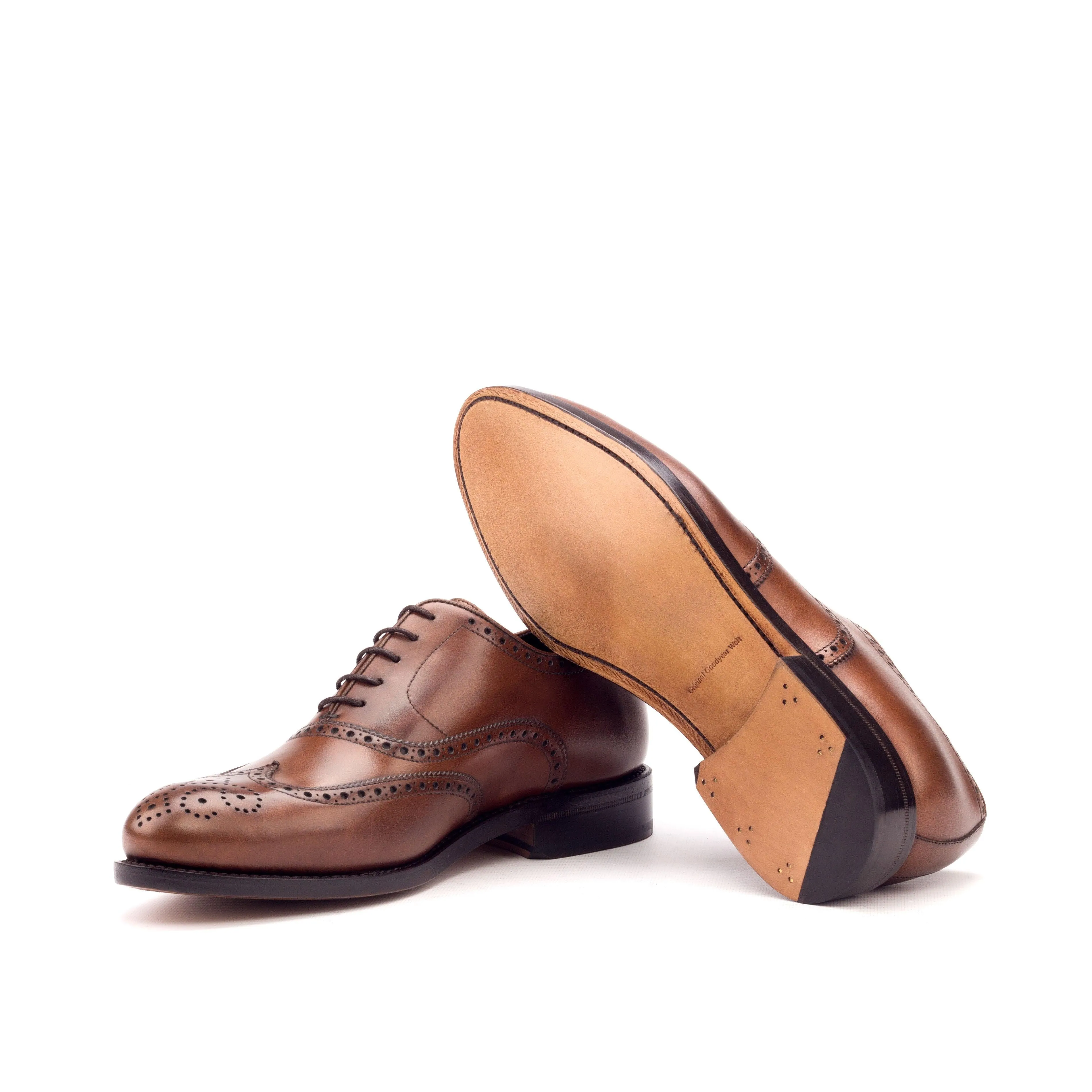 Leather Sole Day To Night Brown Leather Brogue Shoes