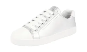 Boosted flair Gym Commute Prada Women's Silver Leather Sneaker 1E663I