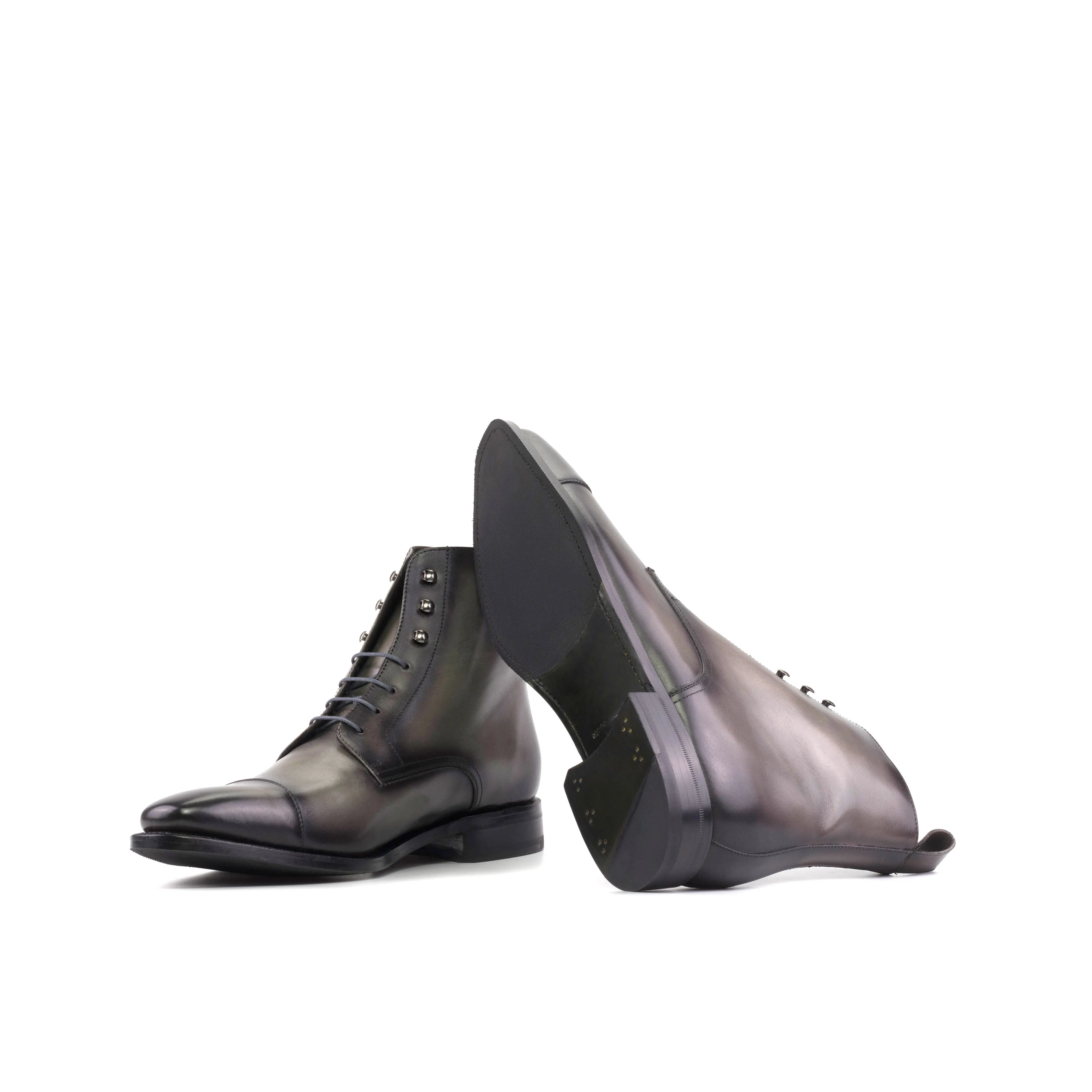 Grey Cap Toe Jumper Boots Light Shade Stride Flow