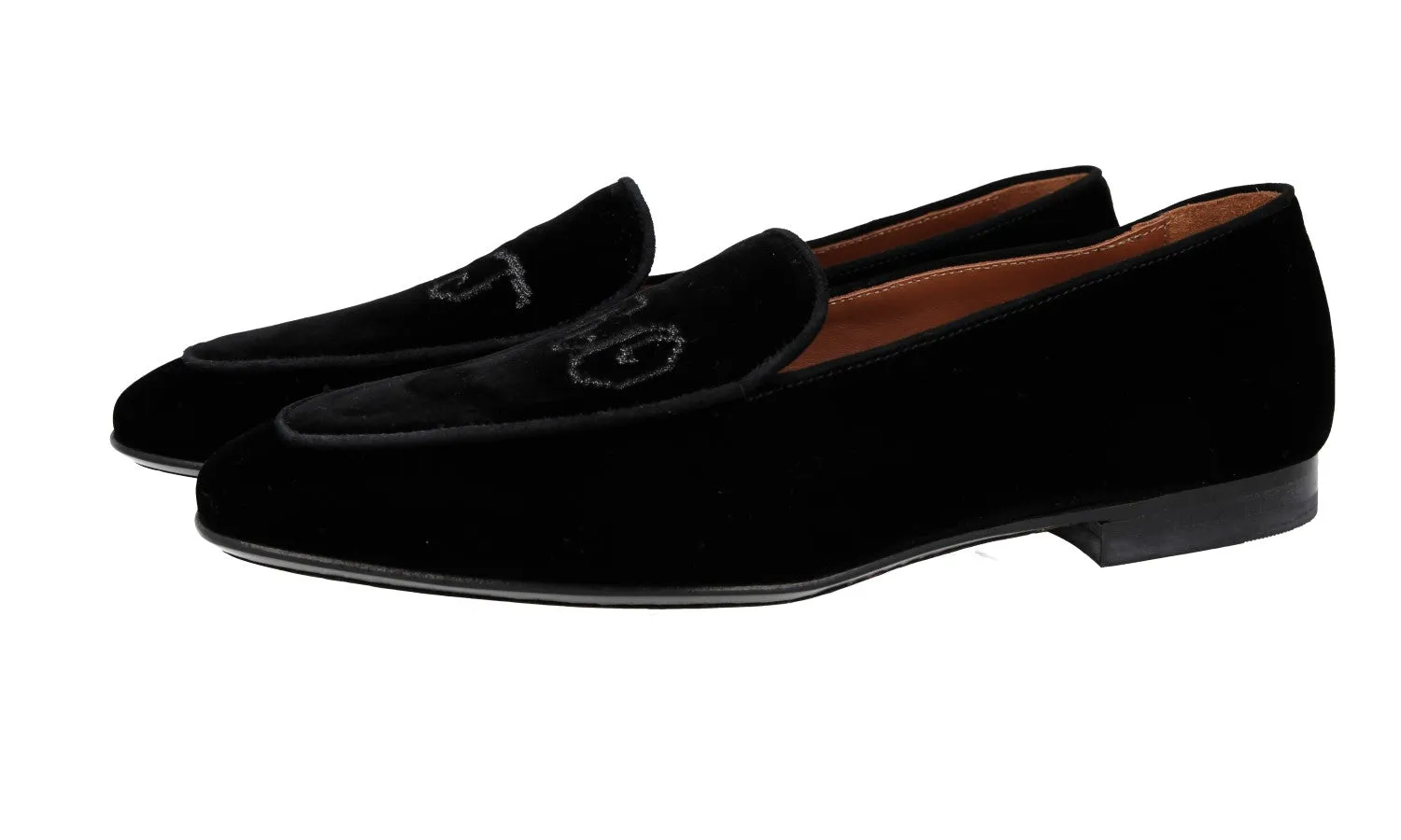 Etro Men's Black Leather Loafers 11294 wide feet