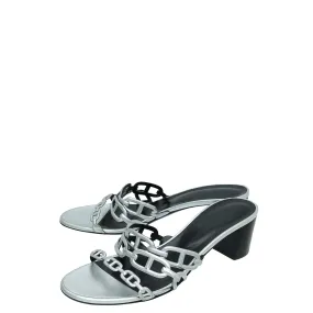 Sweat Resistant Urban Stroll Beach Vibe Hermes Gris Argente Tandem Sandal 39