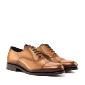 Polished Look Modern Professional Oxford cognac box calf
