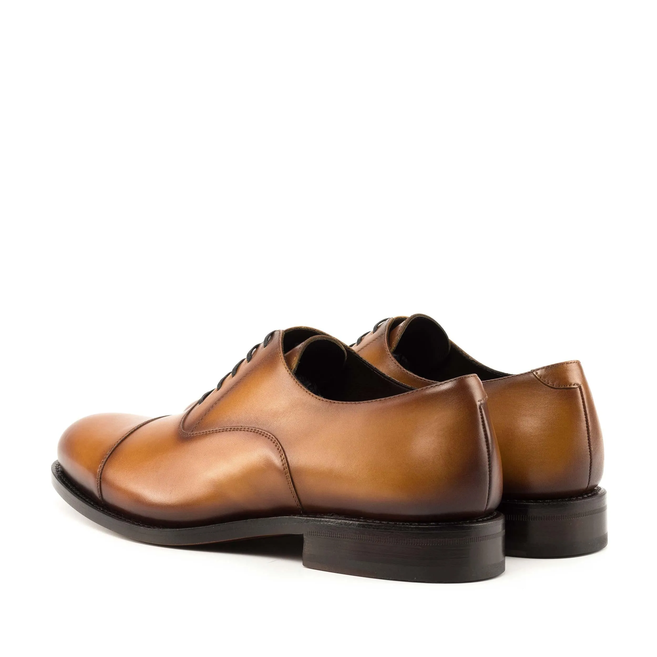 French Fit Oxford cognac box calf