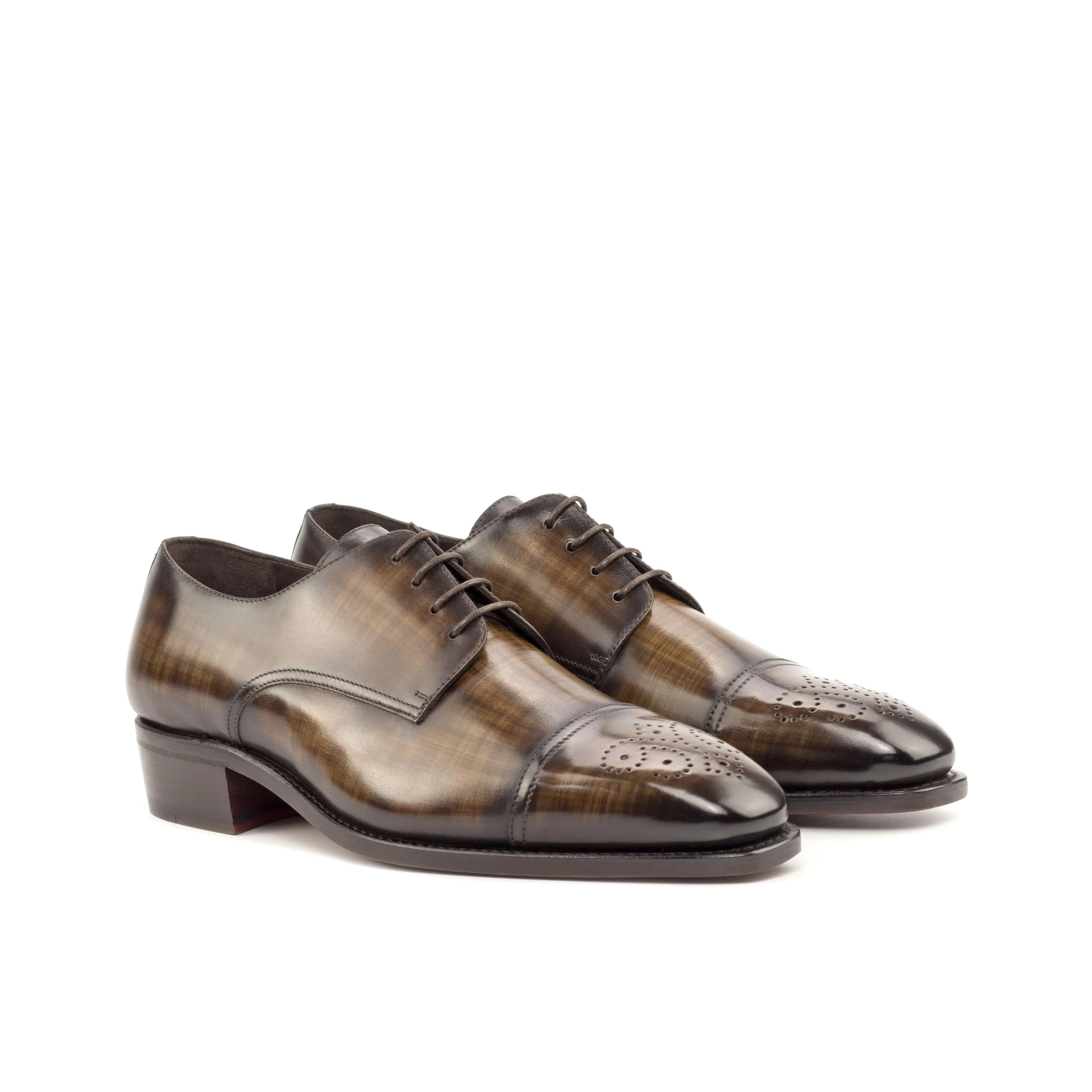 Smart Shade Vintage Style Papiro Patina Leather Derby Shoes