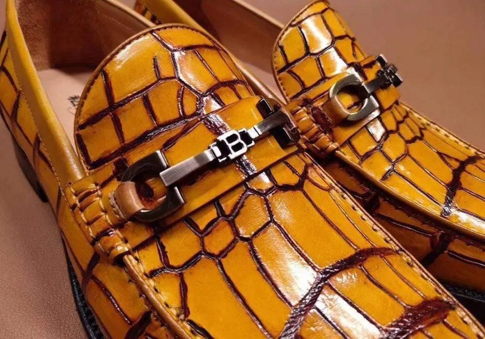 Japan Chic Stone Walk Crocodile Shoes Genuine Crocodile Leather Penny Loafers  Slip-On Shoes