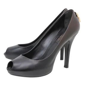 Louis Vuitton Black Oh Really Peep Toe Pumps 36 Hill Walk
