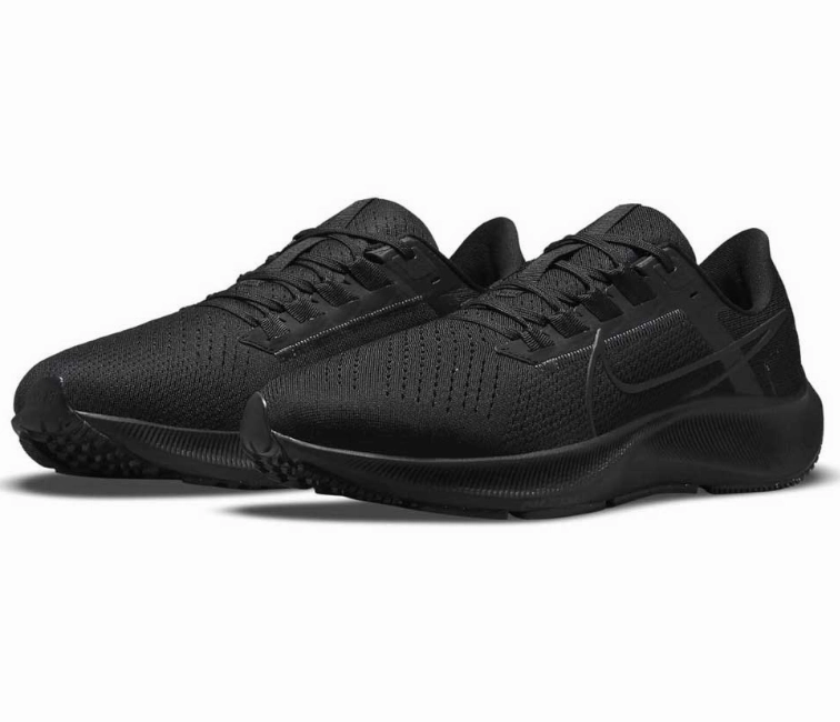 Men's Nike Air Zoom Pegasus 38 (Black/Black) Back - support