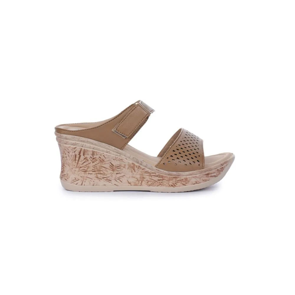 Senorita Fashion (Tan) Slippers For Women DN2-13 By Liberty Modern