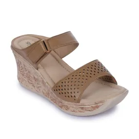 Pastel Soft Y Strap Design Senorita Fashion (Tan) Slippers For Women DN2-13 By Liberty
