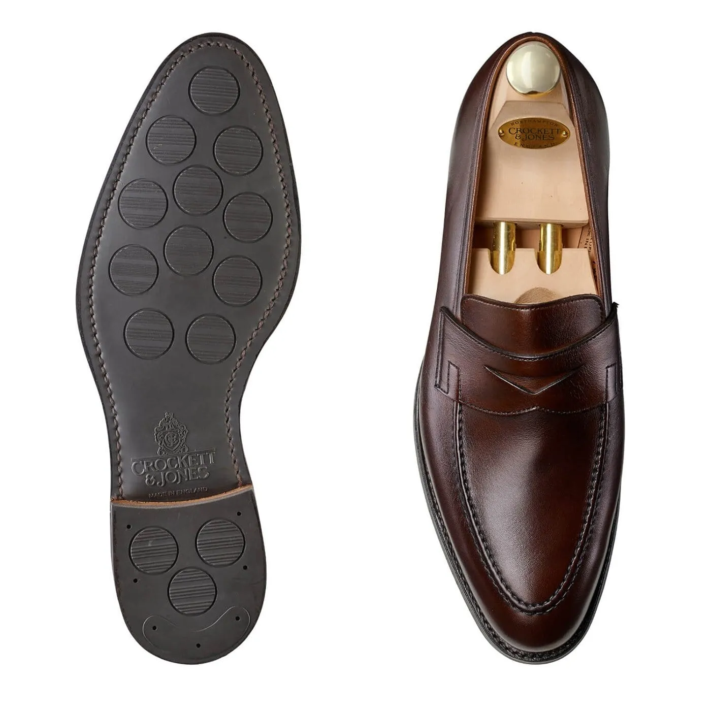Sydney Dark Brown Burnished Calf (City Sole) Base Edge Weekend Formal