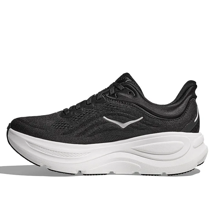 Mens Hoka Bondi 9 in Black/White Energy Drive Lace Free Fastenings