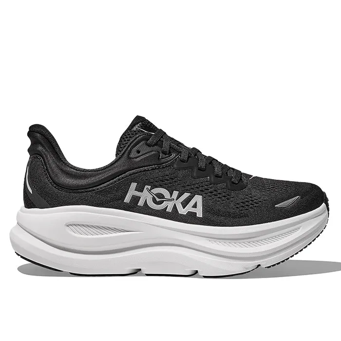 Trendy Look Mens Hoka Bondi 9 in Black/White