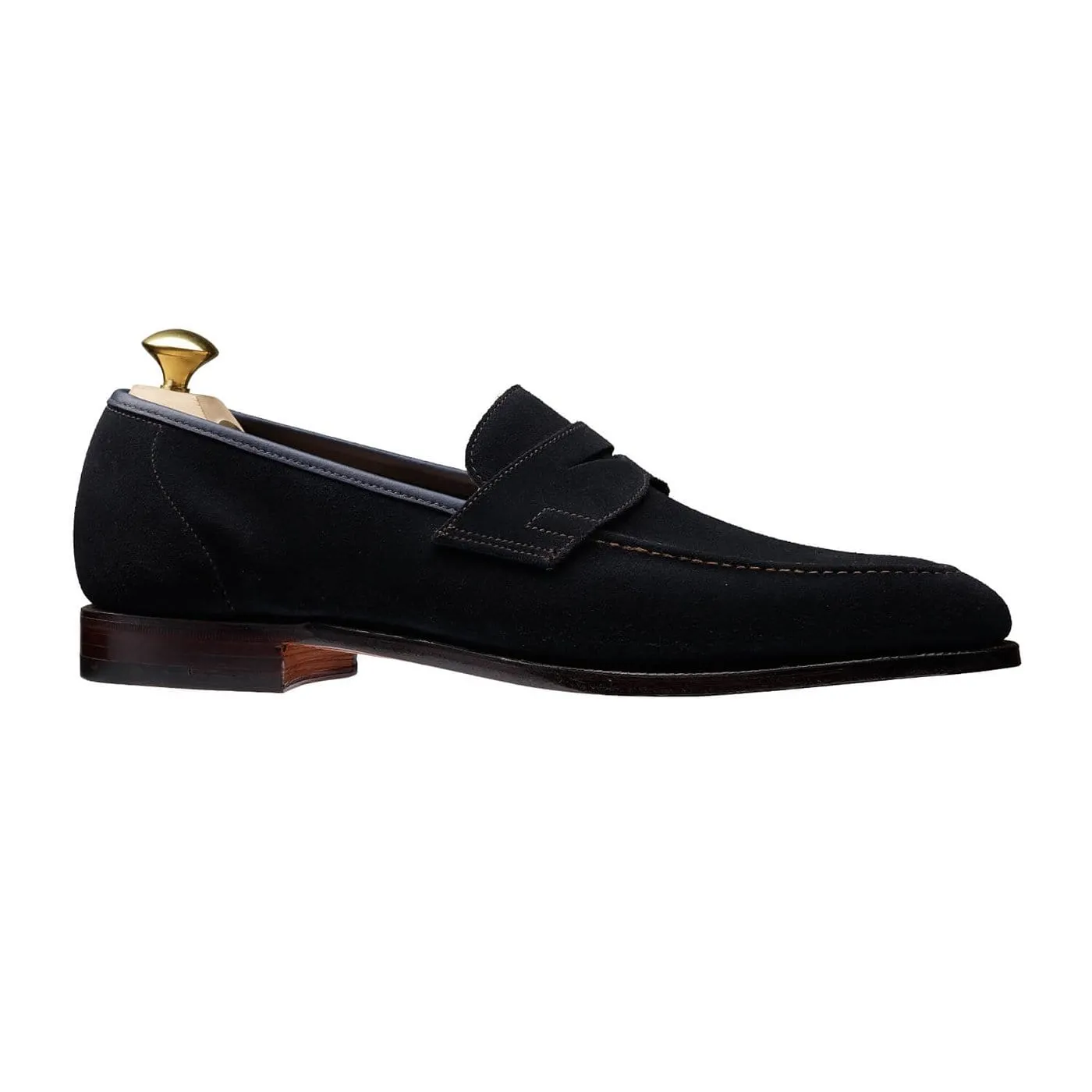 Teign Navy Suede Smooth Lining Slip-On Style Comfort Straps