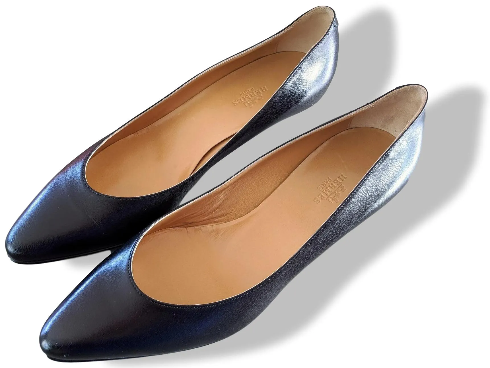 Quick Drying Work Commute Top quality Hermes [SH11] Black Box FAUBOURG Pointed Toe Women Shoes Sz 40 BNIB!