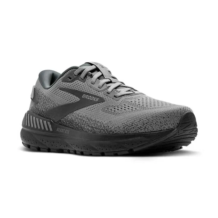 Mens Brooks Running Beast GTS 24 in Primer Grey/Ebony Quick lace Lightweight Grip