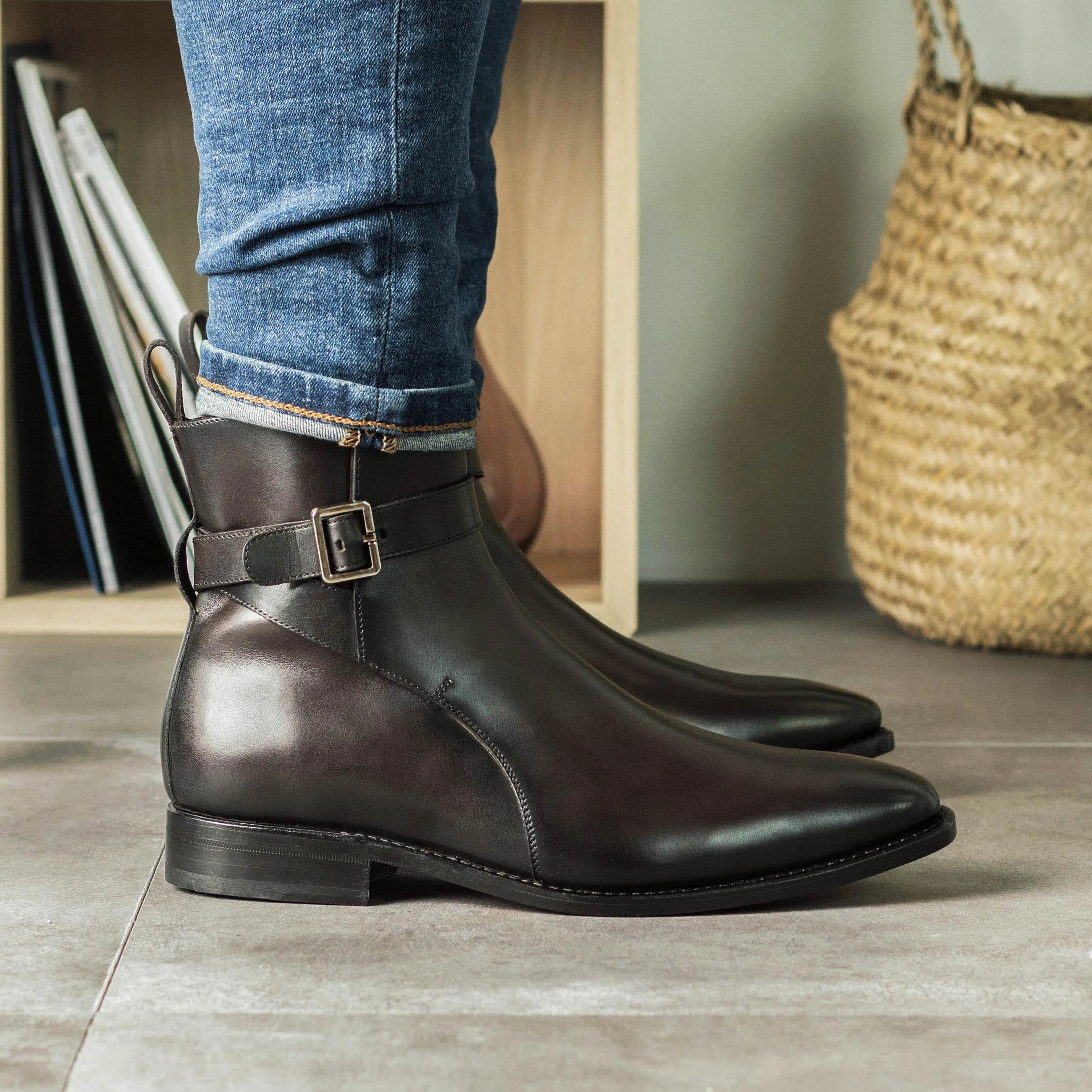 Sharp Uniform Dark Brown Jodhpur Boots