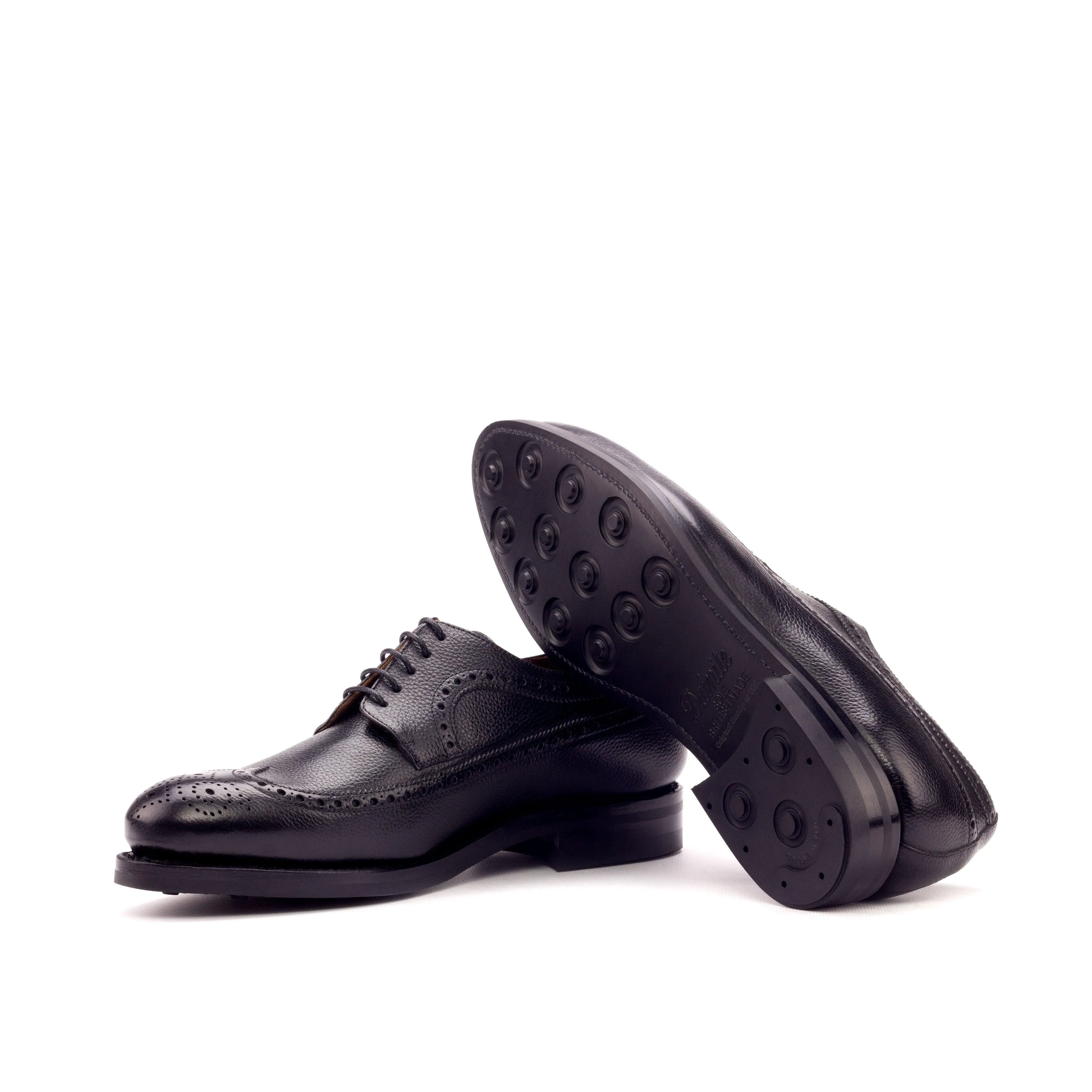 Hero Mode Chic Design Black Full Grain Leather Longwing Blucher