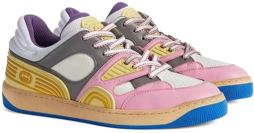 Gucci Basket Panelled Sneakers Breathable Layer No Hassle