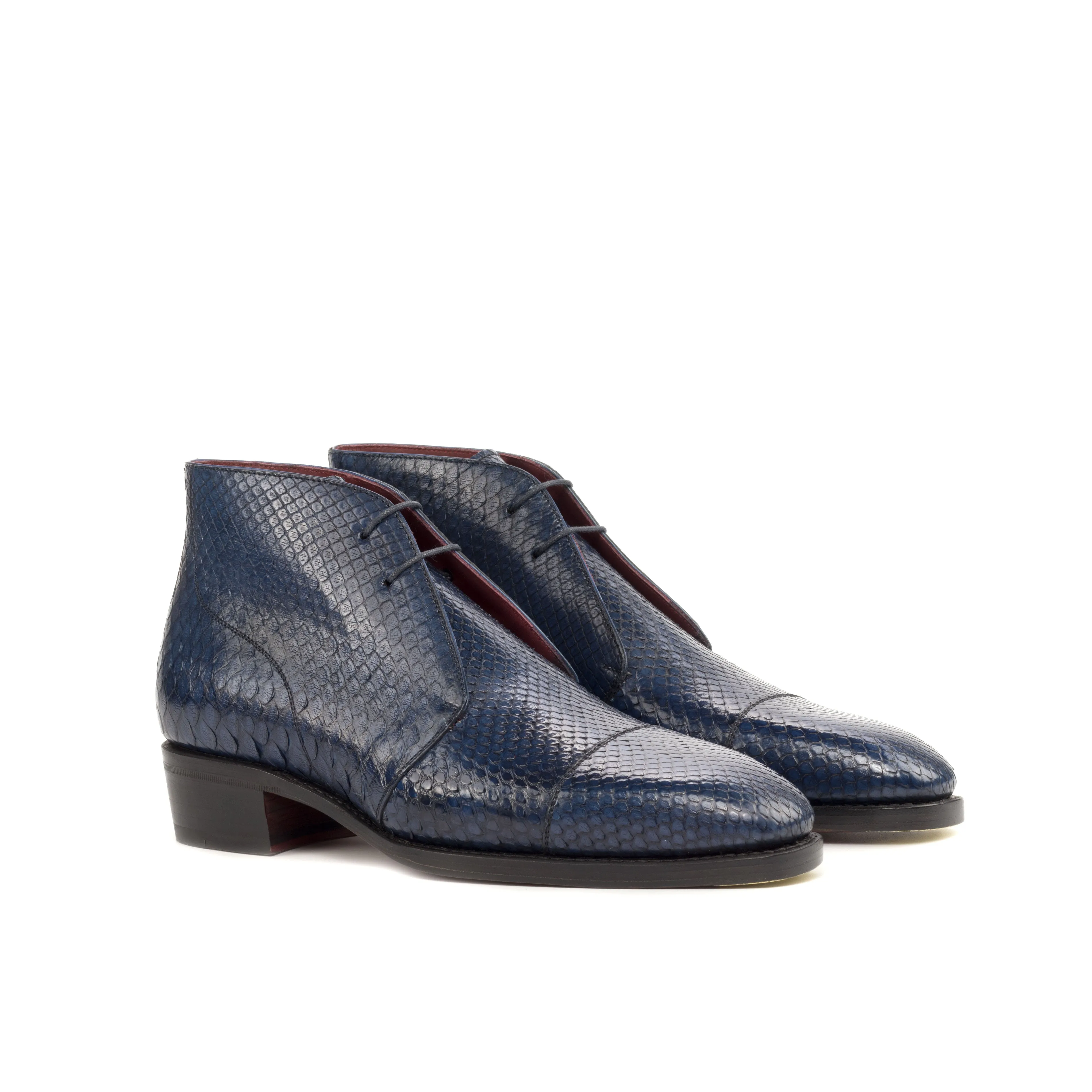 Navy Python Chukka Boots City Commuter Confident Shade