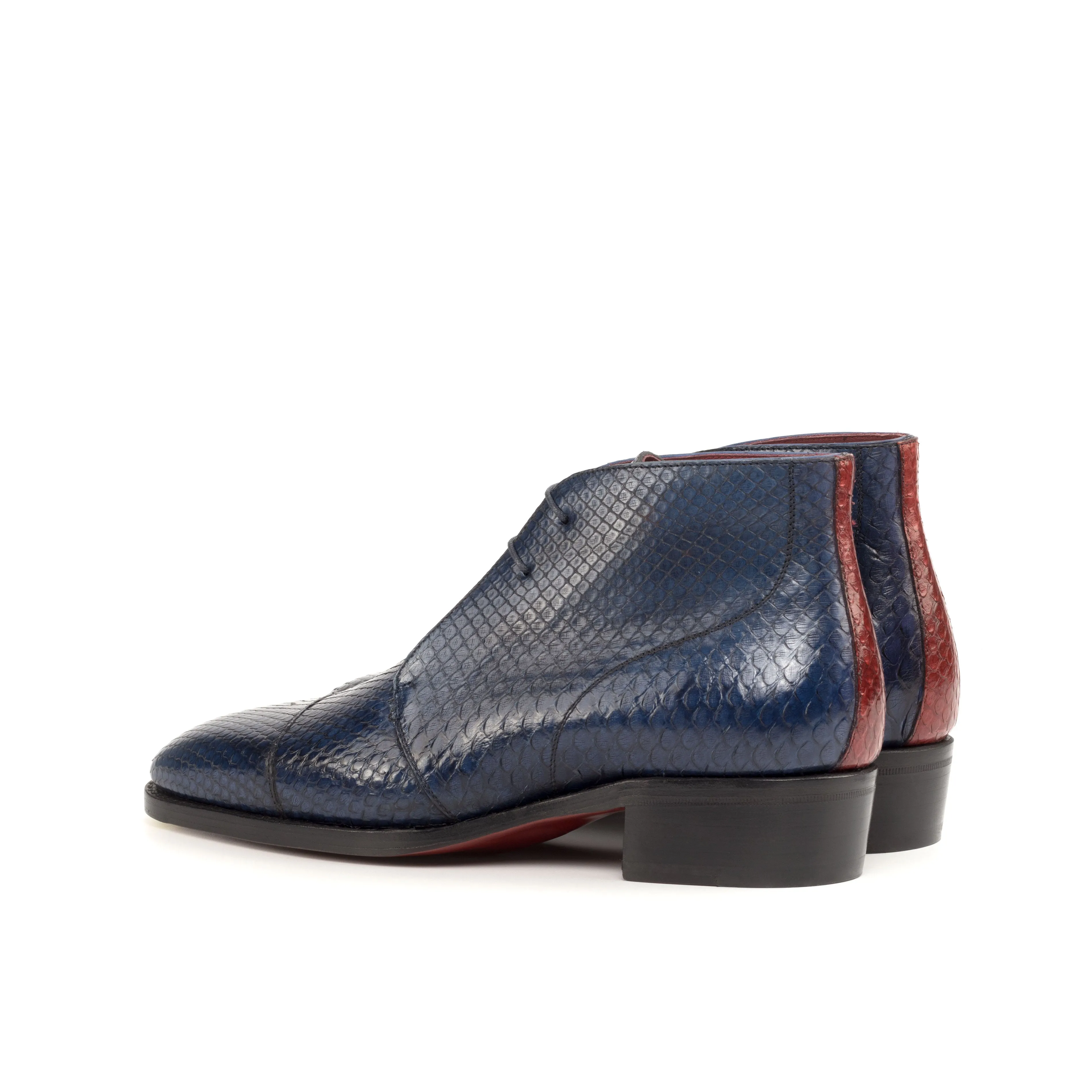 Navy Python Chukka Boots Office Ready Evening Formal