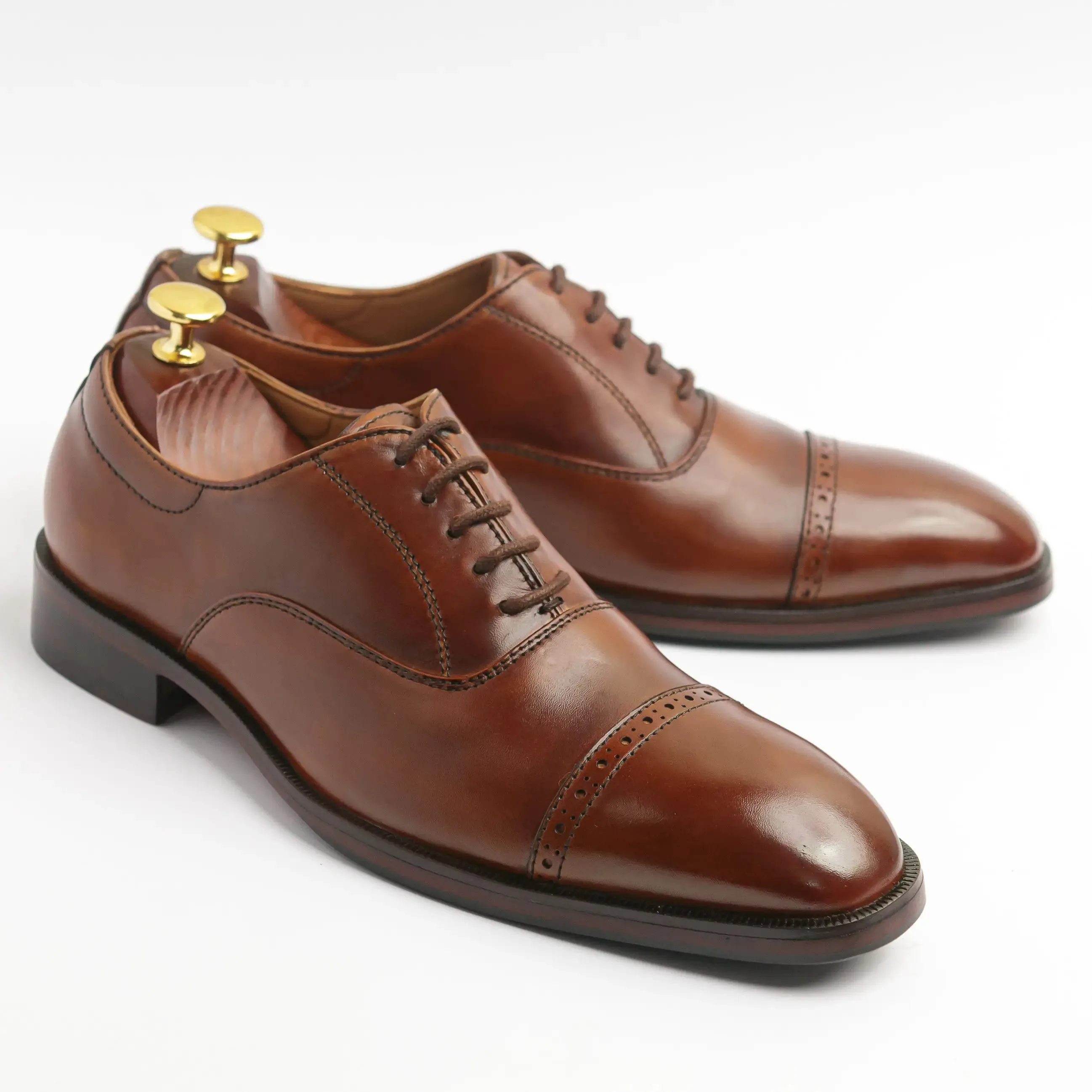 All Day Leather Polished Detail Cambridge - Brown