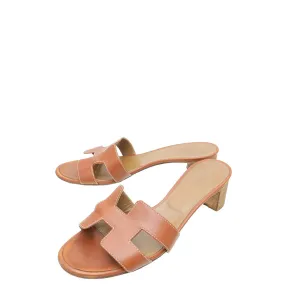 Top quality Hermes Gold Box Oasis Sandal 38 Marathon Fit