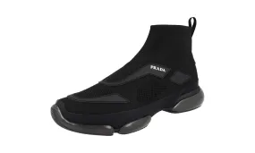 Prada Men's Black Cloudbust High-Top Sneaker 2TG133 Heat Dissipating Layers Relax Vibe