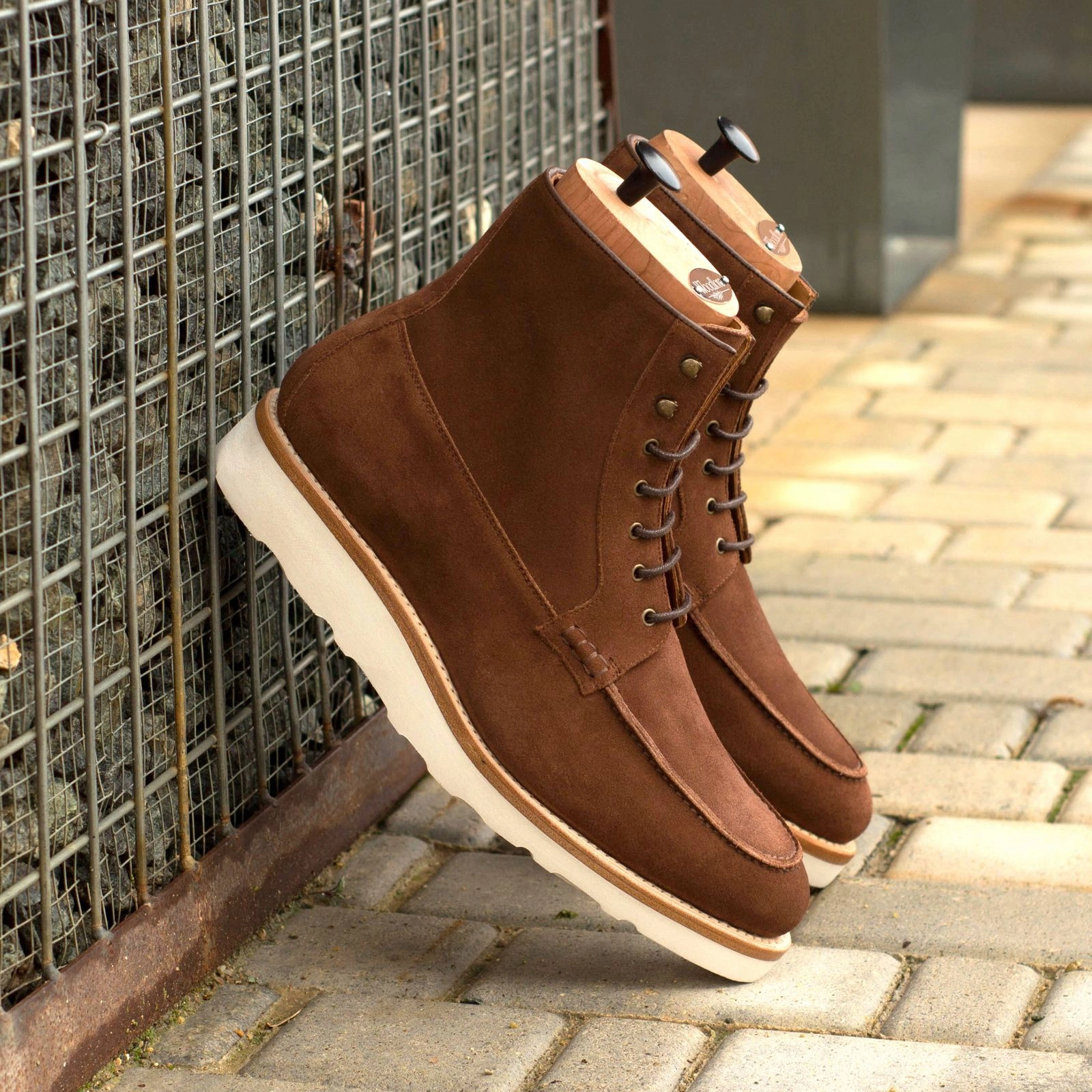 Waterproof River Crossing Brown Suede Moc-Toe Boots