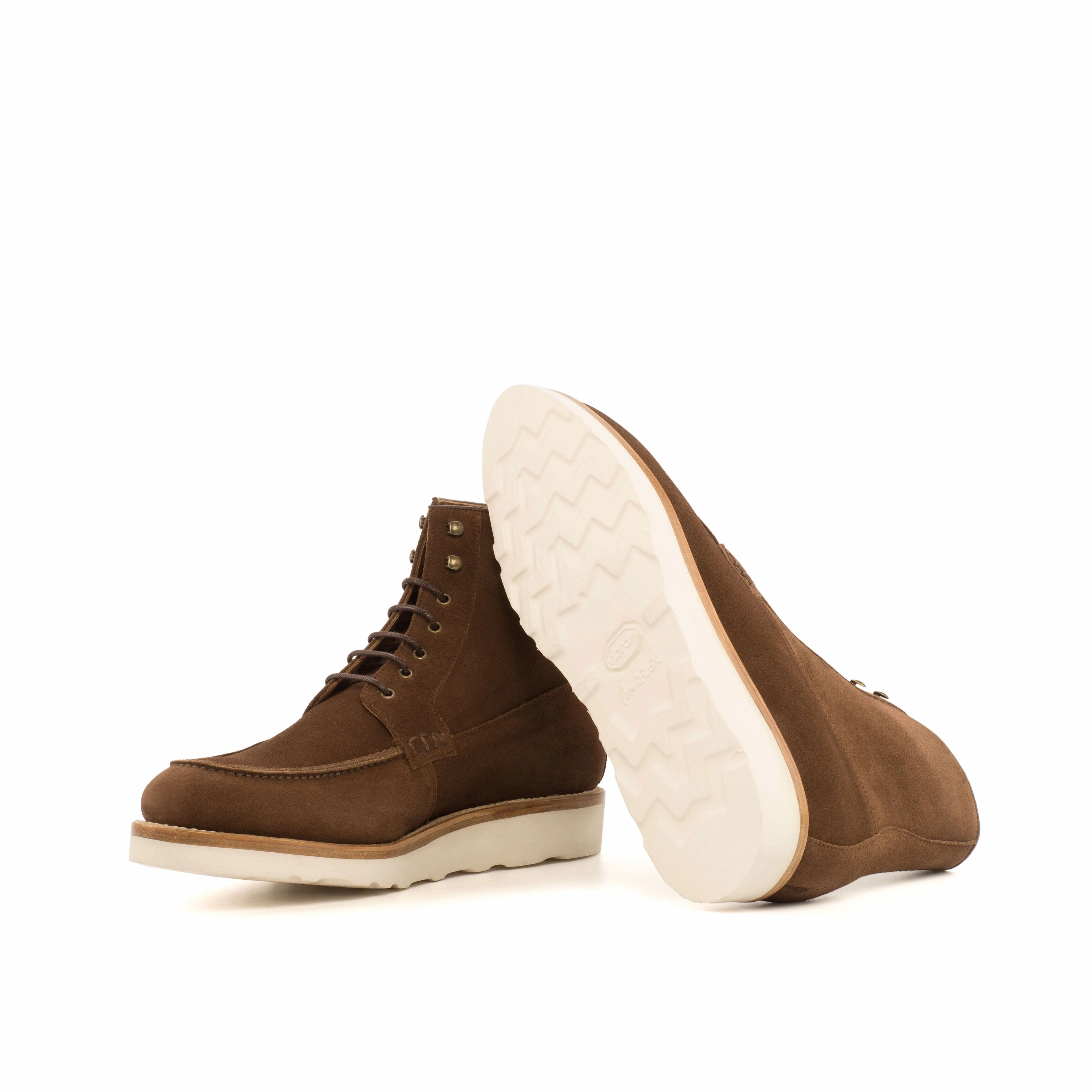 Brown Suede Moc-Toe Boots Multi-Season Wear