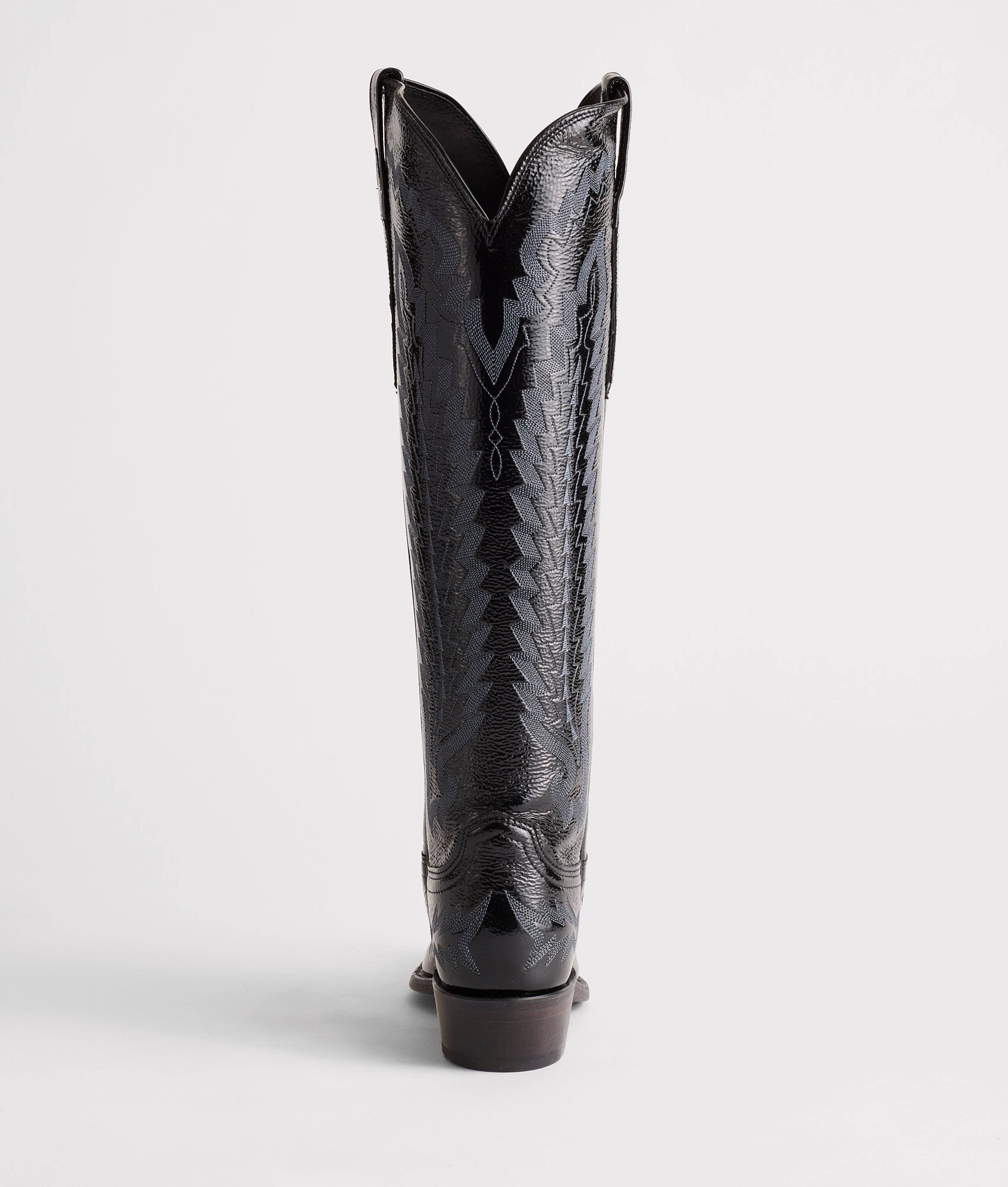 Cold Weather Boots Contemporary Feel Priscilla :: Crinkle Patent Black
