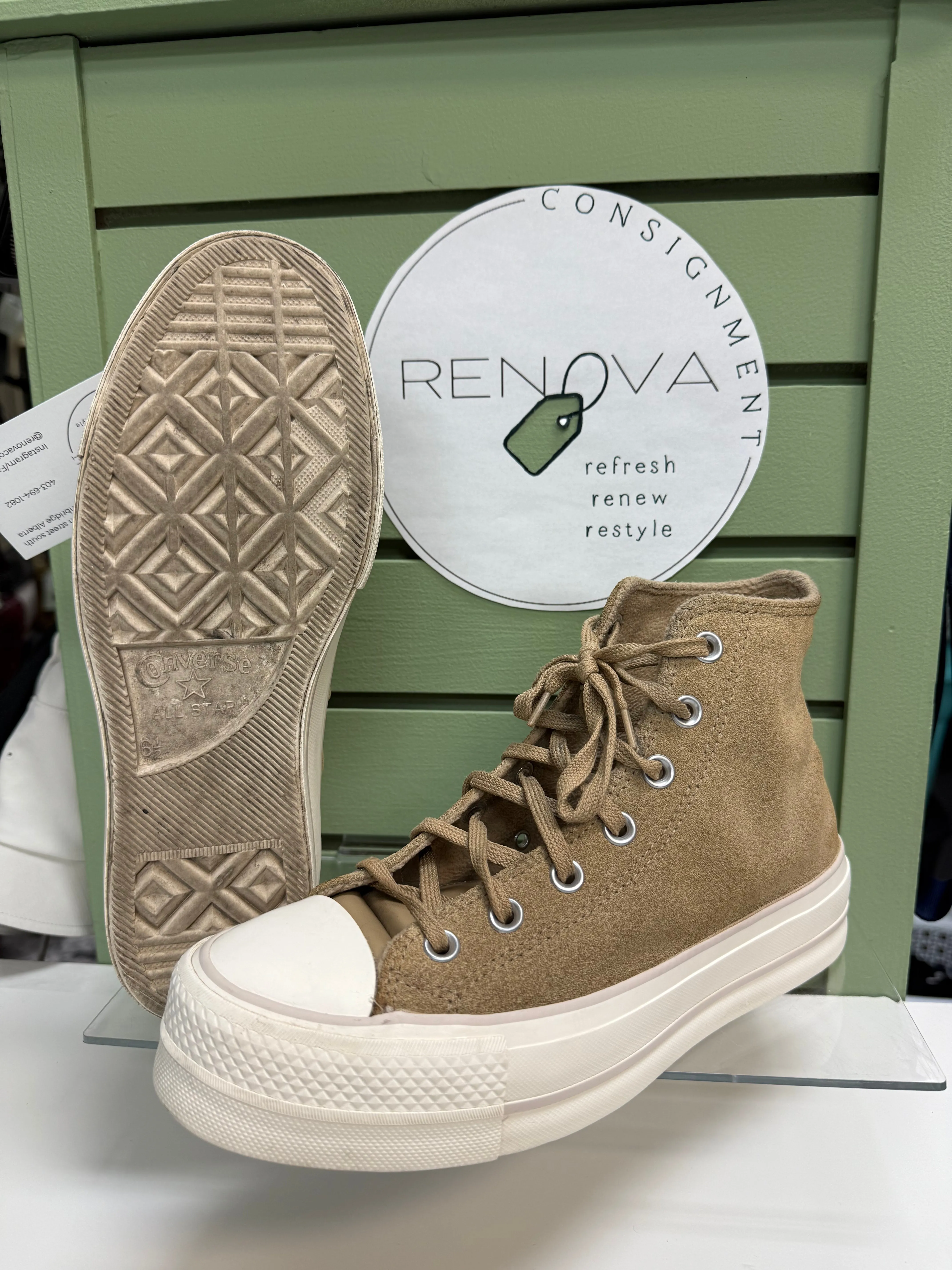 Reputable foot - endurance running shoes Converse All Star High Top Platform Sneakers (Womens 8.5)