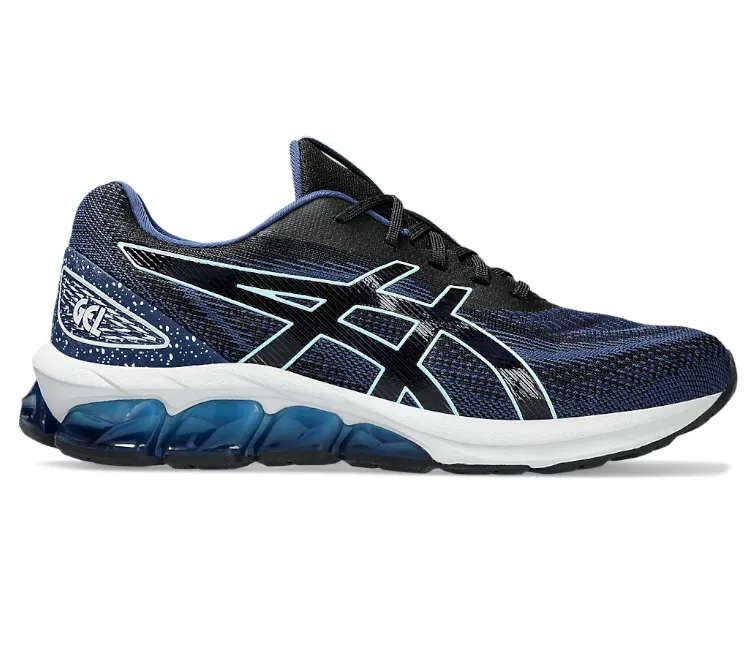 Men's Asics Gel-Quantum 180 7 (Black/Midnight Blue) evening run shoes Stretchable Mesh