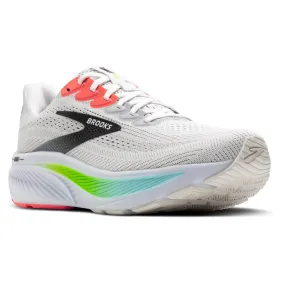 Mens Brooks Running Ghost 17 in White/Pink Clay/Gecko Fast Entry