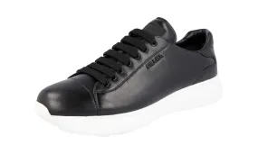 All Ride Abrasion Proof Toe Guard Prada Women's Black Leather Sneaker 1E664I