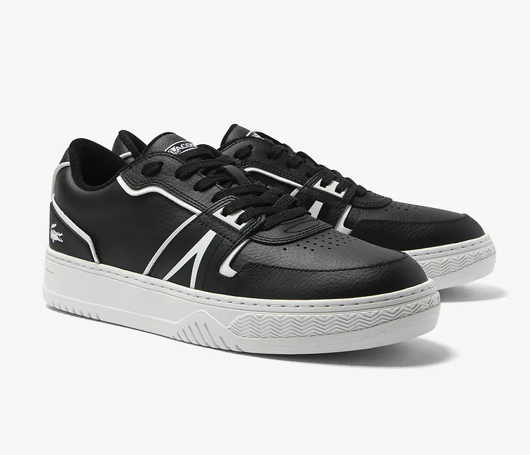 recovery running shoes running during a foggy day Men's Lacoste L001 123 7 (Black/White)